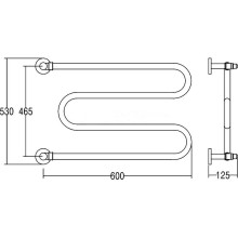 Водяной полотенцесушитель Margaroli Vento 402CR Хром