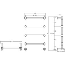Водяной полотенцесушитель Margaroli Armonia 9-442-4 94425504CRN Хром