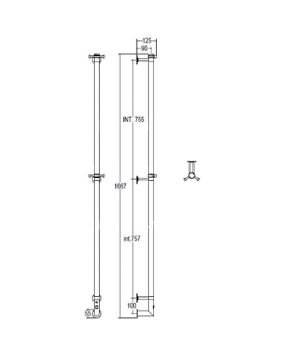 Электрический полотенцесушитель Margaroli Arcobaleno 616 BOX 616CRB-1650 Хром