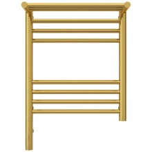 Полотенцесушитель электрический 500х400 золотой МЭМ левый Сунержа Богема с полкой 3.0 03-5806-5040