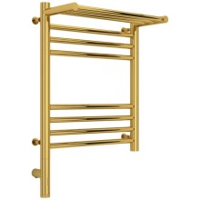 Полотенцесушитель электрический 500х400 золотой МЭМ левый Сунержа Богема с полкой 3.0 03-5806-5040