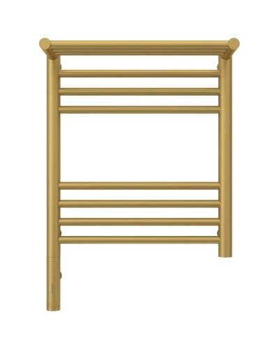 Полотенцесушитель электрический 500х400 золотой матовый МЭМ левый Сунержа Богема с полкой 3.0 032-5806-5040