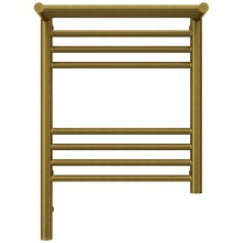 Полотенцесушитель электрический 500х400 состаренная бронза МЭМ левый Сунержа Богема с полкой 3.0 05-5806-5040