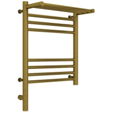 Полотенцесушитель электрический 500х400 состаренная бронза МЭМ левый Сунержа Богема с полкой 3.0 05-5806-5040