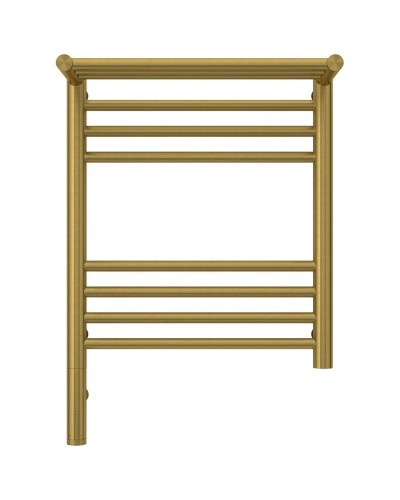 Полотенцесушитель электрический 500х400 состаренная латунь МЭМ левый Сунержа Богема с полкой 3.0 051-5806-5040