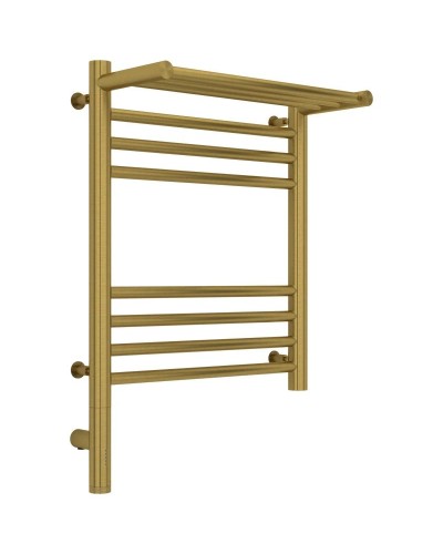 Полотенцесушитель электрический 500х400 состаренная латунь МЭМ левый Сунержа Богема с полкой 3.0 051-5806-5040