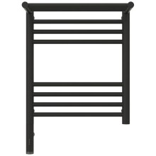 Полотенцесушитель электрический 500х400 темный титан муар МЭМ левый Сунержа Богема с полкой 3.0 15-5806-5040