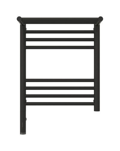 Полотенцесушитель электрический 500х400 темный титан муар МЭМ левый Сунержа Богема с полкой 3.0 15-5806-5040