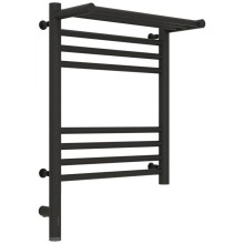 Полотенцесушитель электрический 500х400 темный титан муар МЭМ левый Сунержа Богема с полкой 3.0 15-5806-5040