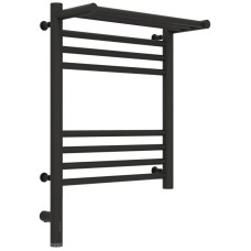 Полотенцесушитель электрический 500х400 темный титан муар МЭМ левый Сунержа Богема с полкой 3.0 15-5806-5040