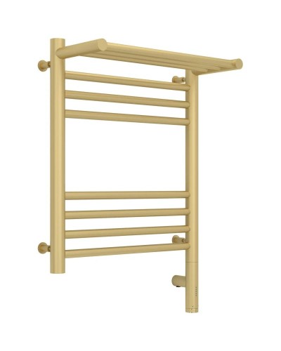 Полотенцесушитель электрический 500х400 шампань матовая МЭМ правый Сунержа Богема с полкой 3.0 022-5807-5040