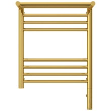 Полотенцесушитель электрический 500х400 золотой МЭМ правый Сунержа Богема с полкой 3.0 03-5807-5040