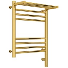Полотенцесушитель электрический 500х400 золотой МЭМ правый Сунержа Богема с полкой 3.0 03-5807-5040