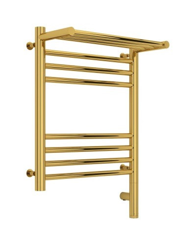 Полотенцесушитель электрический 500х400 золотой МЭМ правый Сунержа Богема с полкой 3.0 03-5807-5040