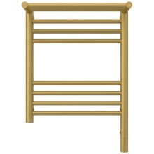 Полотенцесушитель электрический 500х400 золотой матовый МЭМ правый Сунержа Богема с полкой 3.0 032-5807-5040