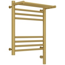 Полотенцесушитель электрический 500х400 золотой матовый МЭМ правый Сунержа Богема с полкой 3.0 032-5807-5040