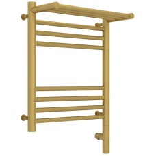 Полотенцесушитель электрический 500х400 золотой матовый МЭМ правый Сунержа Богема с полкой 3.0 032-5807-5040