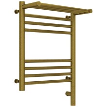 Полотенцесушитель электрический 500х400 состаренная бронза МЭМ правый Сунержа Богема с полкой 3.0 05-5807-5040