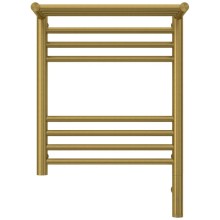 Полотенцесушитель электрический 500х400 состаренная латунь МЭМ правый Сунержа Богема с полкой 3.0 051-5807-5040