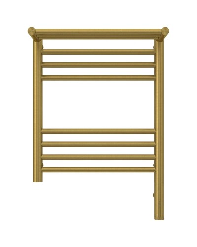 Полотенцесушитель электрический 500х400 состаренная латунь МЭМ правый Сунержа Богема с полкой 3.0 051-5807-5040