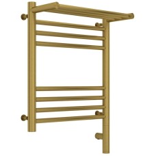Полотенцесушитель электрический 500х400 состаренная латунь МЭМ правый Сунержа Богема с полкой 3.0 051-5807-5040