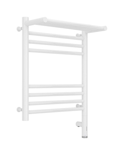 Полотенцесушитель электрический 500х400 белый глянец МЭМ правый Сунержа Богема с полкой 3.0 12-5807-5040