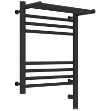 Полотенцесушитель электрический 500х400 темный титан муар МЭМ правый Сунержа Богема с полкой 3.0 15-5807-5040