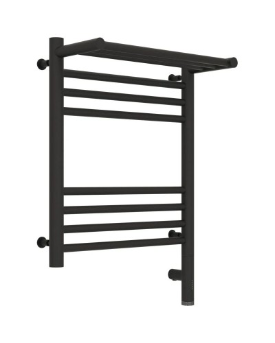 Полотенцесушитель электрический 500х400 темный титан муар МЭМ правый Сунержа Богема с полкой 3.0 15-5807-5040