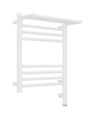 Полотенцесушитель электрический 500х400 белый матовый МЭМ правый Сунержа Богема с полкой 3.0 30-5807-5040