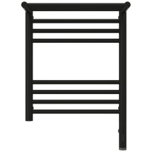Полотенцесушитель электрический 500х400 черный матовый МЭМ правый Сунержа Богема с полкой 3.0 31-5807-5040