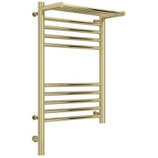 Полотенцесушитель электрический 600х400 шампань МЭМ левый Сунержа Богема с полкой 3.0 020-5806-6040