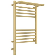 Полотенцесушитель электрический 600х400 шампань матовая МЭМ левый Сунержа Богема с полкой 3.0 022-5806-6040