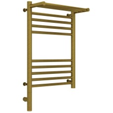 Полотенцесушитель электрический 600х400 состаренная бронза МЭМ левый Сунержа Богема с полкой 3.0 05-5806-6040