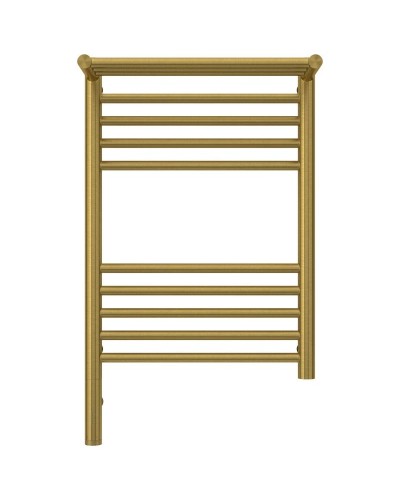 Полотенцесушитель электрический 600х400 состаренная латунь МЭМ левый Сунержа Богема с полкой 3.0 051-5806-6040