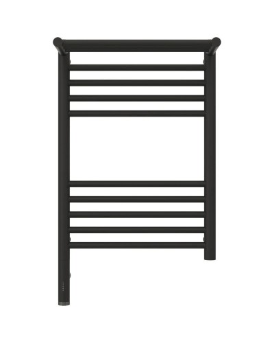 Полотенцесушитель электрический 600х400 темный титан муар МЭМ левый Сунержа Богема с полкой 3.0 15-5806-6040