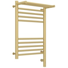 Полотенцесушитель электрический 600х400 шампань матовая  МЭМ правый Сунержа Богема с полкой 3.0 022-5807-6040