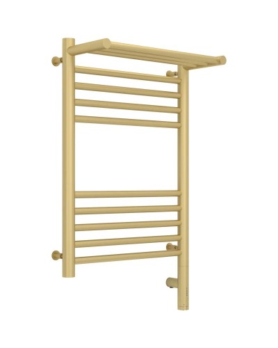 Полотенцесушитель электрический 600х400 шампань матовая  МЭМ правый Сунержа Богема с полкой 3.0 022-5807-6040