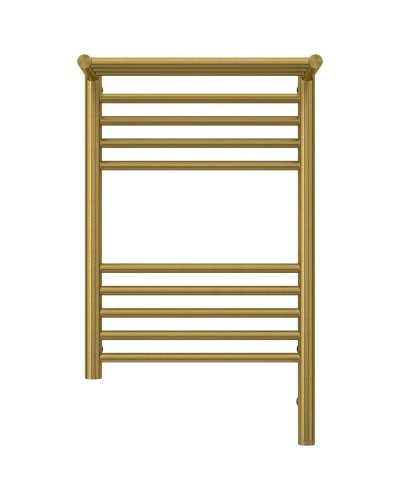 Полотенцесушитель электрический 600х400 состаренная латунь МЭМ правый Сунержа Богема с полкой 3.0 051-5807-6040