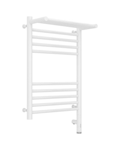 Полотенцесушитель электрический 600х400 белый глянец МЭМ правый Сунержа Богема с полкой 3.0 12-5807-6040