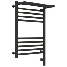 Полотенцесушитель электрический 600х400 темный титан муар МЭМ правый Сунержа Богема с полкой 3.0 15-5807-6040