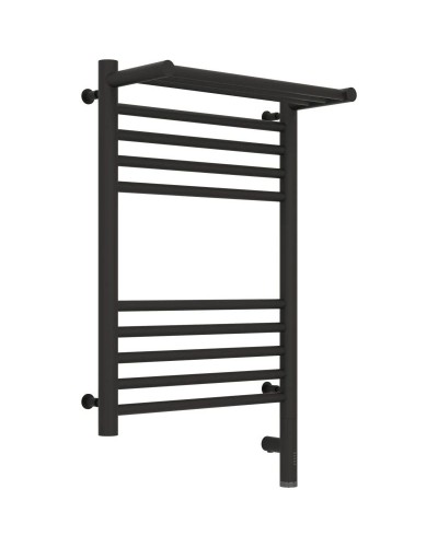 Полотенцесушитель электрический 600х400 темный титан муар МЭМ правый Сунержа Богема с полкой 3.0 15-5807-6040