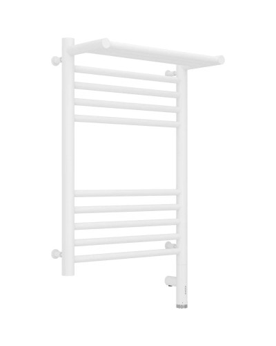 Полотенцесушитель электрический 600х400 белый матовый МЭМ правый Сунержа Богема с полкой 3.0 30-5807-6040
