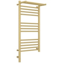 Полотенцесушитель электрический 800х400 шампань матовая МЭМ левый Сунержа Богема с полкой 3.0 022-5806-8040