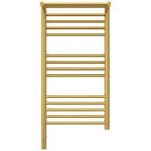 Полотенцесушитель электрический 800х400 золотой МЭМ левый Сунержа Богема с полкой 3.0 03-5806-8040