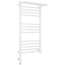 Полотенцесушитель электрический 800х400 белый глянец МЭМ левый Сунержа Богема с полкой 3.0 12-5806-8040