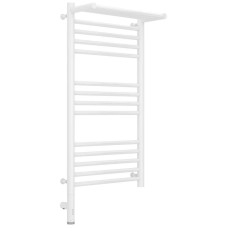 Полотенцесушитель электрический 800х400 белый глянец МЭМ левый Сунержа Богема с полкой 3.0 12-5806-8040