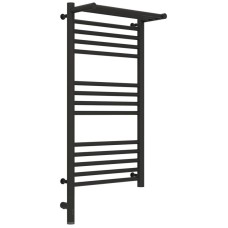 Полотенцесушитель электрический 800х400 темный титан муар МЭМ левый Сунержа Богема с полкой 3.0 15-5806-8040