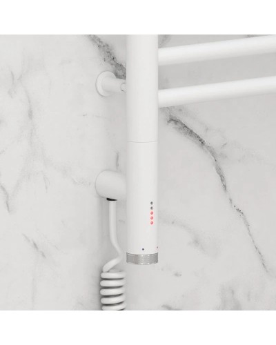 Полотенцесушитель электрический 800х400 белый матовый МЭМ левый Сунержа Богема с полкой 3.0 30-5806-8040