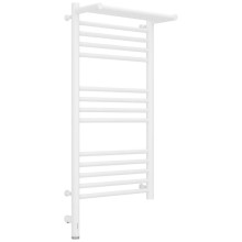 Полотенцесушитель электрический 800х400 белый матовый МЭМ левый Сунержа Богема с полкой 3.0 30-5806-8040