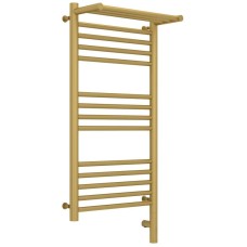 Полотенцесушитель электрический 800х400 золотой матовый МЭМ правый Сунержа Богема с полкой 3.0 032-5807-8040